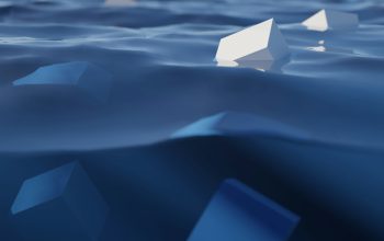 Wallpaper Icebergs in the Water