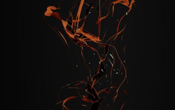 Wallpaper A Black Background with Orange and Red Lines