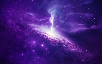 Wallpaper A Purple and Blue Space Filled with Stars