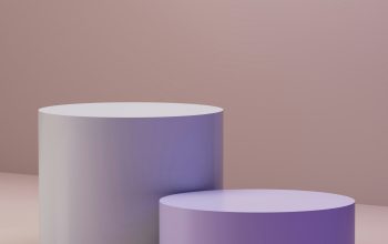 Wallpaper A White and Purple Object on a Table