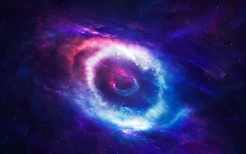 Wallpaper A Blue and Purple Spiral Galaxy