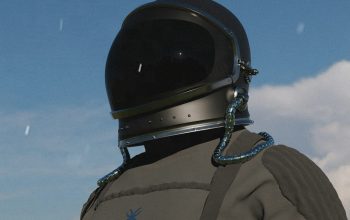 Wallpaper A Man Wearing a Helmet and a Chain Around His Neck