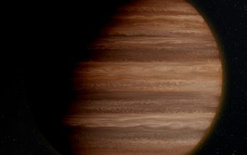 Wallpaper A Close Up of a Planet with Stars