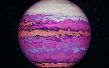 Wallpaper A Purple and Pink Object Floating in Air