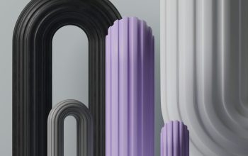 Wallpaper A Number of Different Shapes and Sizes of Objects