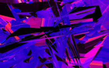 Wallpaper Abstract Shapes in Shades of Purple and Pink