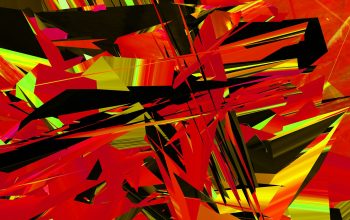 Wallpaper Abstract Shapes Erupt in Vibrant Colors