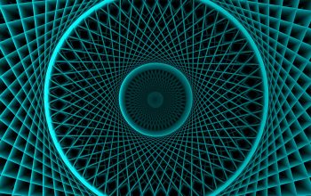 Wallpaper An Abstract, Geometric Design of Cyan Lines