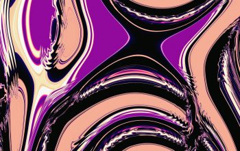 Wallpaper Abstract Swirling Shapes in Vibrant Colors