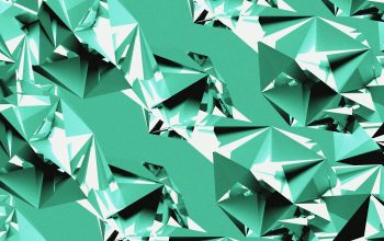 Wallpaper Geometric Teal Layers