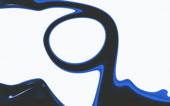 Wallpaper Abstract Artwork with Blue and Black Shapes