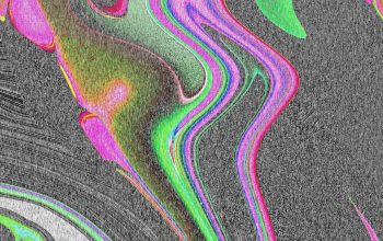 Wallpaper Abstract Art with Colorful Wavy Lines