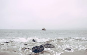 Wallpaper Rocks on Seaside at Daytime