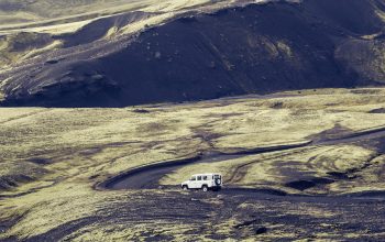 Wallpaper White SUV Traveling on Road During Daytime