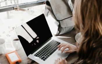 Wallpaper Girl Using MacBook Pro