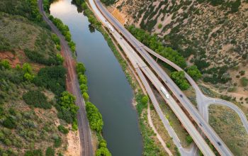 Wallpaper Aerial Photograph of Cars on Road