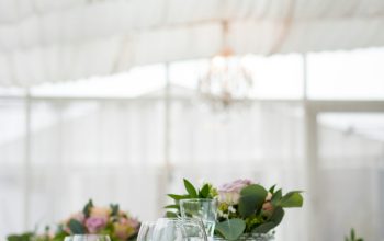 Wallpaper Clear Long-Stem Wine Glasses on Table