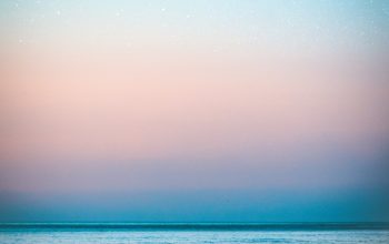 Wallpaper Beach Under Starry Skies at Night