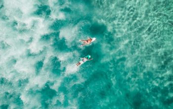 Wallpaper Bird’s Eye View Surfing