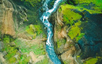 Wallpaper Aerial Photography of River