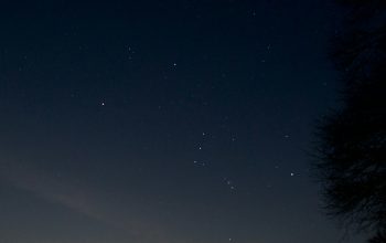 Wallpaper The Night Sky with Stars Above a Fence