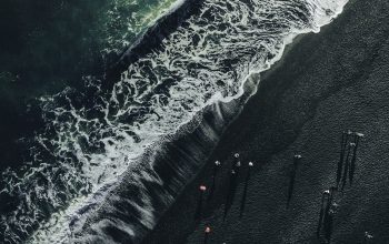 Wallpaper Aerial View Photography of Beach