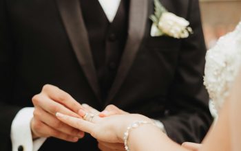 Wallpaper Groom Putting Ring on Bride