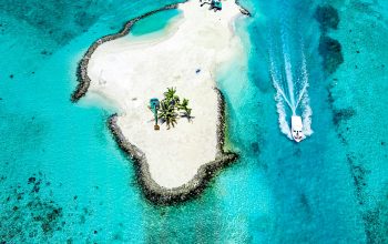 Wallpaper Aerial Photography of Island