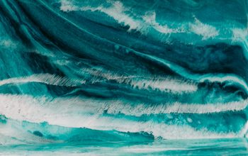 Wallpaper Blue and White Abstract Painting