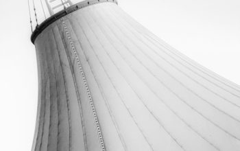 Wallpaper White and Black Tower Under White Sky