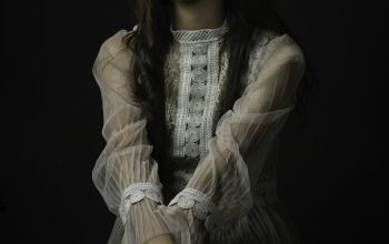 Wallpaper Woman in White Long Sleeve Dress