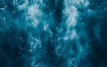 Wallpaper Blue and White Water Waves