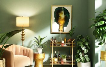 Wallpaper Brown Wooden Framed Wall Mirror