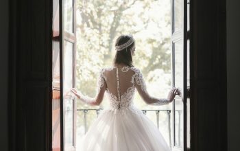 Wallpaper Woman in White Wedding Dress Standing Near Window During Daytime