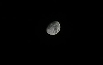 Wallpaper Full Moon in Dark Night Sky