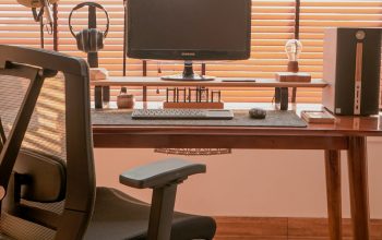 Wallpaper A Computer Desk Setup