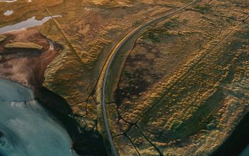 Wallpaper Aerial View of River and Highway