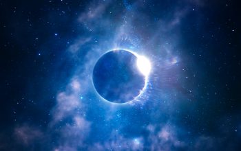 Wallpaper A Black Hole in the Sky with Stars