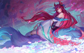 Wallpaper Ahri Spirit Blossom