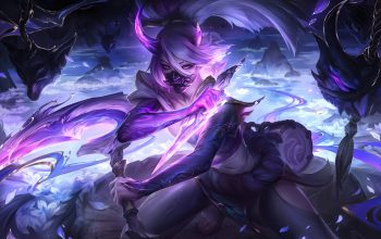 Wallpaper Akali Spirit Blossom Skin LoL Splash Art