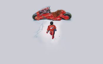 Wallpaper Akira Anime Motorcycle