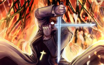 Wallpaper Alexander Anderson Bayonet Hellsing Ultimate