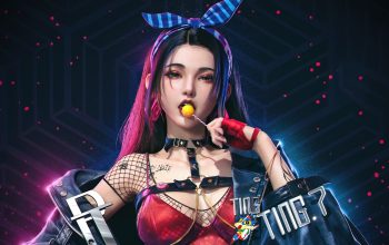 Wallpaper Anime Girl CGI Lollipop
