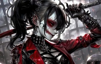 Wallpaper Anime Girl Clown