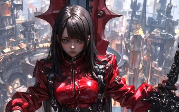 Wallpaper Anime Girl Fantasy City