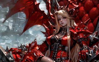Wallpaper Anime Girl Fantasy Throne