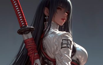 Wallpaper Anime Girl Katana
