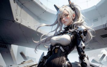 Wallpaper Anime Girl Sci-Fi Cyberpunk