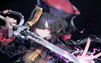 Wallpaper Anime Girl Sword Jiangshi