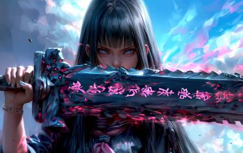 Wallpaper Anime Girl with Sword